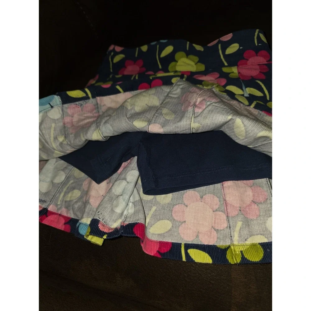 Gymboree smart and sweet blue top size 9 floral skort size 10 back to school